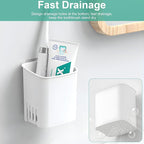 2 Pcs Toothbrush Holder Wall Mounted, No Drilling Toothbrush Holders - Image 2