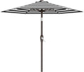 AreShark 7.5FT Patio Umbrella Table Market Umbrella with 6 Sturdy Ribs, Button Tilt/Crank, Heavy-Duty Outdoor Umbrellas for Pool, Deck, Garden and Backyard, Black & White Stripe by Unknown