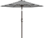 AreShark 7.5FT Patio Umbrella Table Market Umbrella with 6 Sturdy Ribs, Button Tilt/Crank, Heavy-Duty Outdoor Umbrellas for Pool, Deck, Garden and Backyard, Black & White Stripe by Unknown