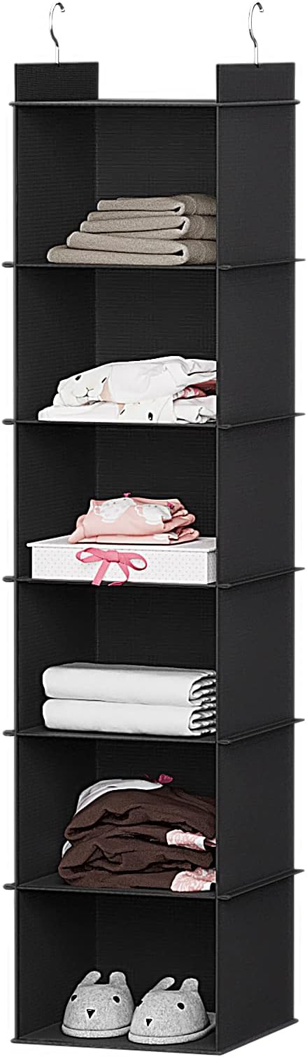 YOUDENOVA Hanging Closet Organizer, 6-Shelf Closet Hanging Storage Shelves by YOUDENOVA