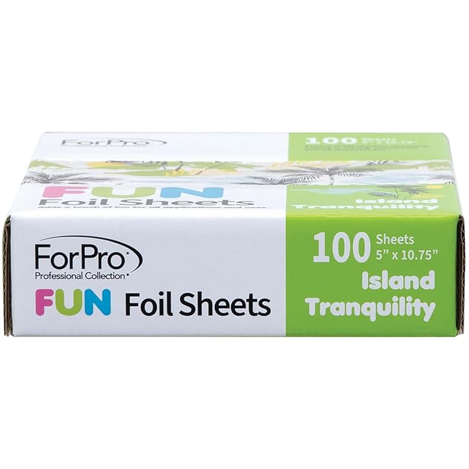 ForPro FUN Island Tranquility 5" Foil Sheets, Aluminum Hair Foils - Image 4