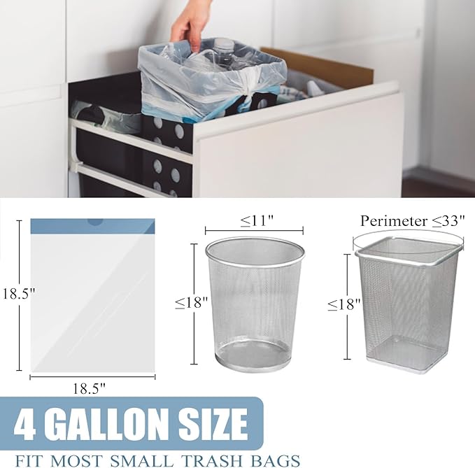 Small Trash Bags 4 Gallon - Image 2