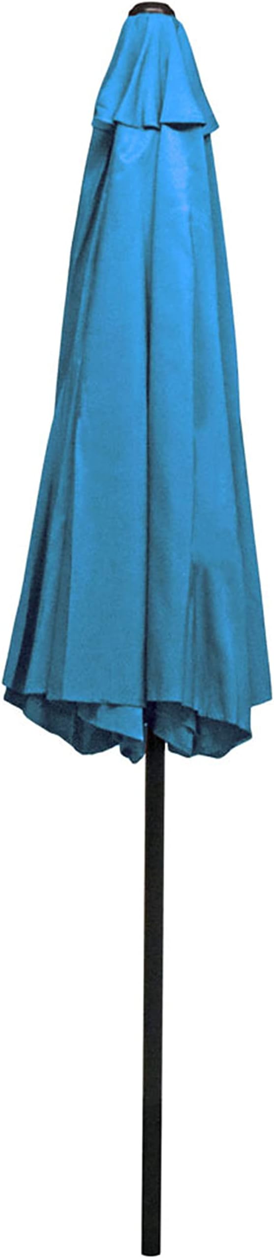Sunnydaze Outdoor Patio Umbrella - Polyester Table Market Umbrella with Push-Button Tilt and Crank - 8 Sturdy Ribs - Turquoise - 9ft - Image 9
