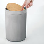 mDesign Plastic Round Trash Can Small Wastebasket - Image 5