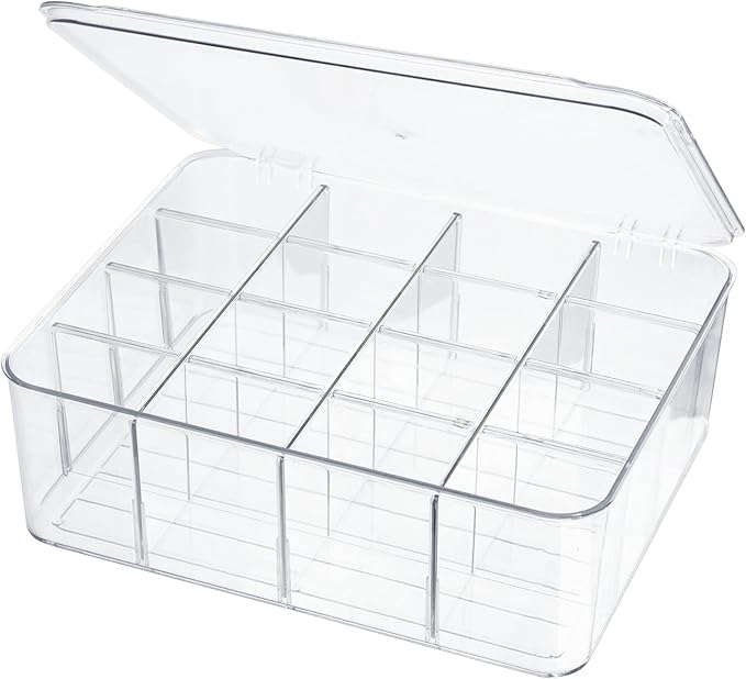 Socks Underwear Drawer Organzier Dividers, 16 Compartment Removable Divided by ZEXALOR