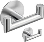 2 Pack Brushed Nickel Bathroom Hooks by GWAAZXGZ