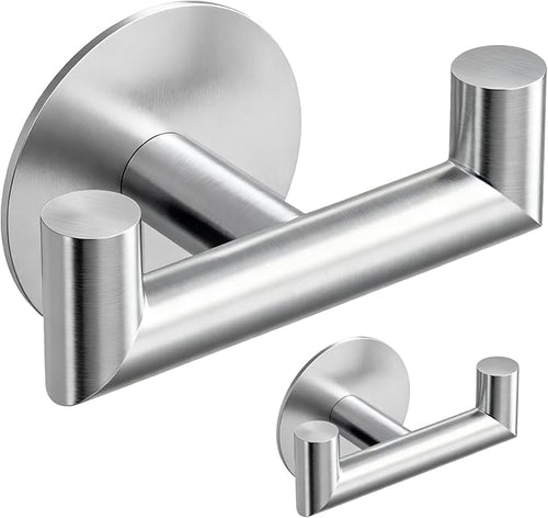 2 Pack Brushed Nickel Bathroom Hooks by GWAAZXGZ