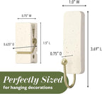 Command Mixed Hook Pack, Cream Speckle, 2 Medium Hooks, 8 Spring Clips - Image 2