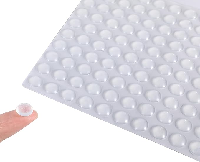 200 Pieces Cabinet Door Bumpers, 0.4inch Round Silicone Clear Self Adhesive - Image 3