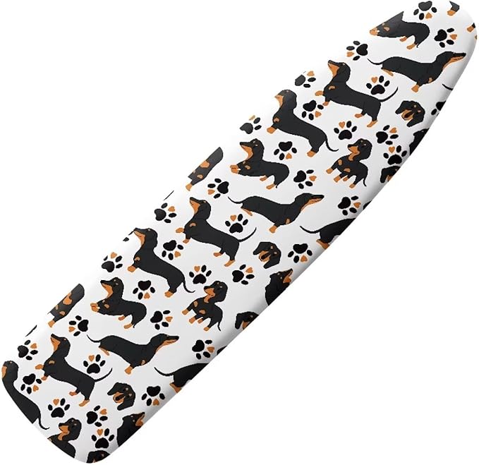 GLENLCWE Cute Dachshund Paw Print Ironing Board Cover, 54x15 inches, Animal by GLENLCWE