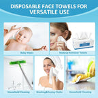 HOMEXCEL Face Towels, Disposable Face Towelette, Biodegradable Makeup Remover - Image 4