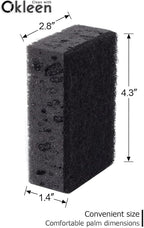 Black Scrub Sponges. Made in Europe. 9 Pack, 4.3x2.8x1.4 inches. Heavy Duty and - Image 2