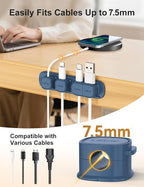 6 Pack Magnetic Cable Clips, Laitver Cord Organizer Holder Strong Adhesive Desk - Image 7