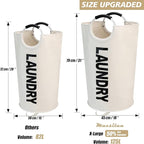 125L X-Large Laundry Basket, Freestanding Tall Clothes Hamper, Collapsible - Image 3