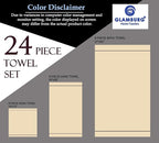 GLAMBURG Ultra Soft 24-Piece Towel Set- 100% Pure Ringspun Cotton, Contains 8 - Image 7
