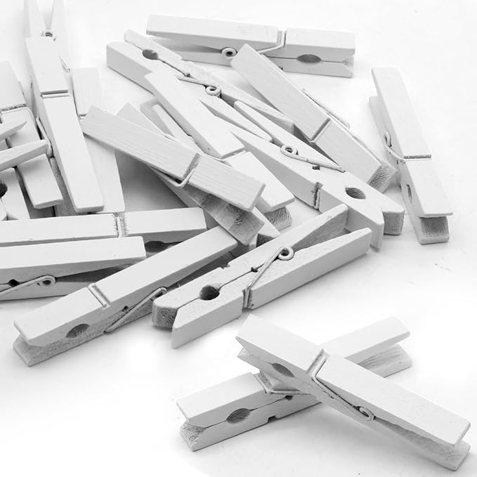 Bivethoi 2.9 Inch Clothes Pins, Strong Grip Close Pins Birchwood Clips - Image 7