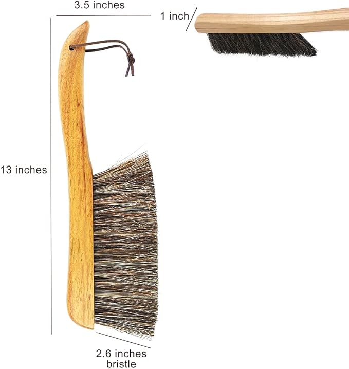 Counter Brush for Furniture Patio Woodworking Drafting Cleaning, Wooden Handle - Image 2