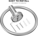 SetSail Towel Holder for Bathroom Wall Silver Towel Ring Stainless Steel Hand - Image 4