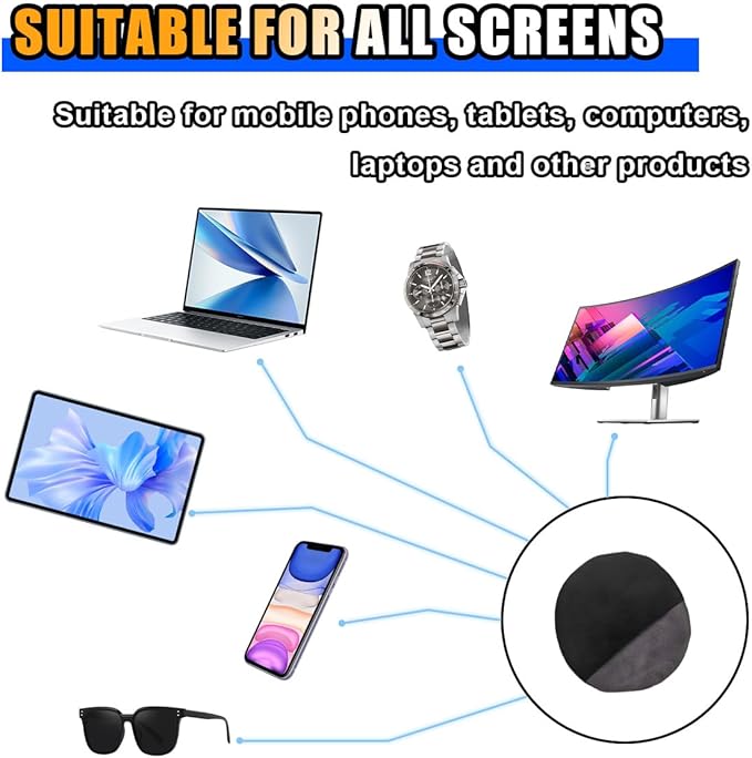 Round Car Touch Screen Cleaner Cloth, Microfiber Cleaning Pad Car Cleaning Wipes - Image 4