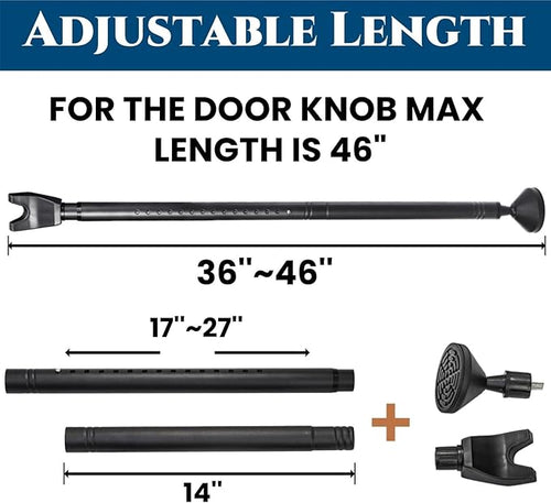 2 Pack Door Security Bars, Anti-Slip Heavy Duty Door Stoppers Sliding Patio Bar - Image 2