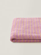 WENSHUO Bubble Purple Tulips-Striped Pure Cotton Bath Towel, 100% Combed Cotton - Image 4
