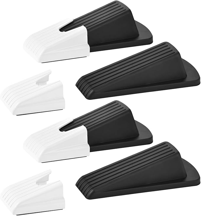 Door Stop, Door Stopper, Doorstopper, 4 Pack Rubber Door Stopper, Sturdy Non by TAO+CICADA