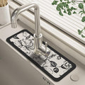 Habysedu 2pcs Fantasy Style Faucet Draining Mat, Faucet Absorbent Mat by Habysedu