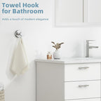 APLusee Bathroom Towel Hook Polished Chrome, SUS 304 Stainless Steel Robe Coat - Image 3