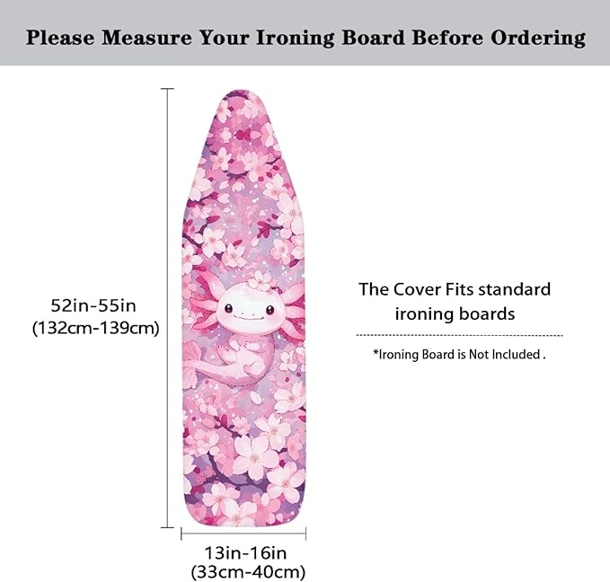 Axolotl Cherry Blossom Iron Board Cover and Pad Standard Size Ventilate Extra - Image 5