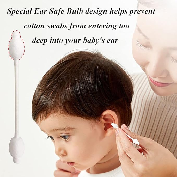 Baby Cotton Swabs, Organic Fragrance and Chlorine-Free Kids Safety Swabs - Image 3