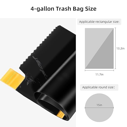 MOPALL Small Drawstring Trash Bag, 4 Gallon Garbage Bags - Image 8