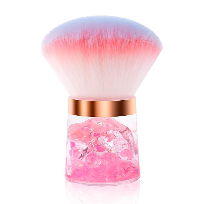 ANGNYA Nail Dust Brush, Round Nail Art Dust Powder Remover Brush by ANGNYANAILS