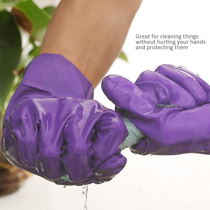 Alimat PluS 4PCS Reusable Cleaning Gloves Latex Free, Dishwashing Gloves - Image 5