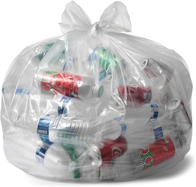 Aluf Plastics 45 Gallon 2.0 MIL Clear Garbage Bags - Image 2
