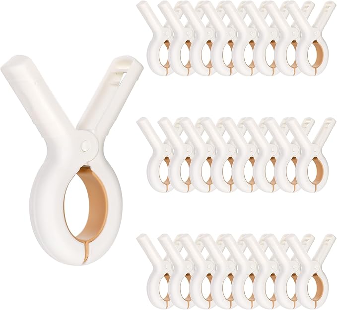 Frcctre 30 Pack Beach Towel Clips, Heavy-Duty Plastic Clothes Pins Quilt Drying by Frcctre