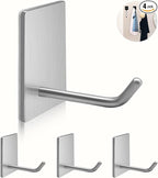 Adhesive Hooks Heavy Duty, Long Stainless Steel Self Adhesive Wall Hook by AdhesiveHooks