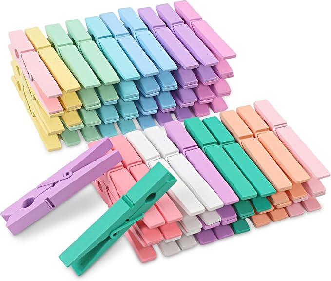 Phinus 72 Pcs Wooden Clothes Pins, 2.9 Inch Clothes Pins by Phinus