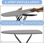 Ironing Board Cover, Full Size Scorch Resistant Padding, Silicone Coating - Image 3