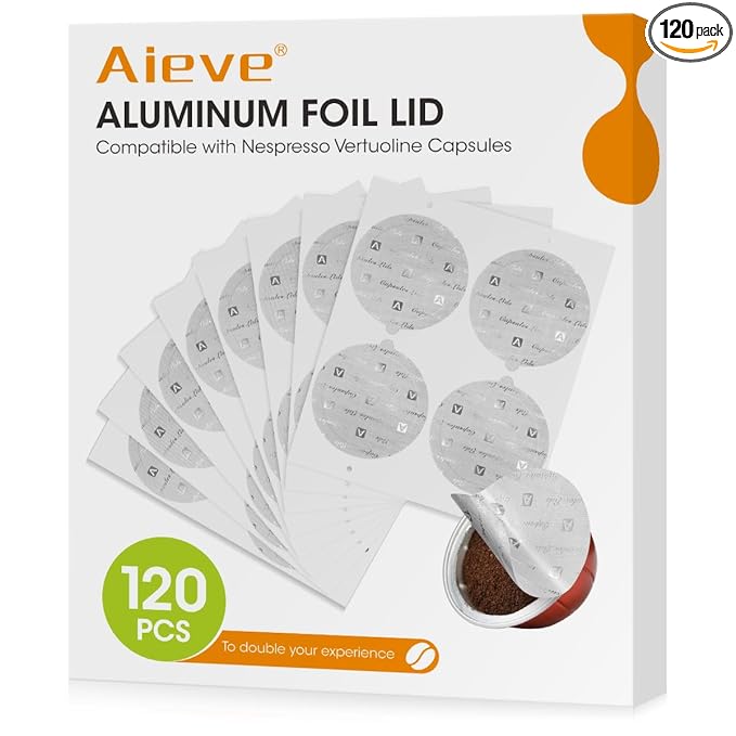 Aieve 120Pcs Aluminum Foil Seals Lid by Aieve