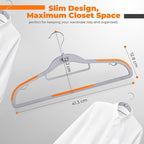 Plastic Hangers 10 Pack, Cascading Slim Space Saving Clothing Hangers - Image 9