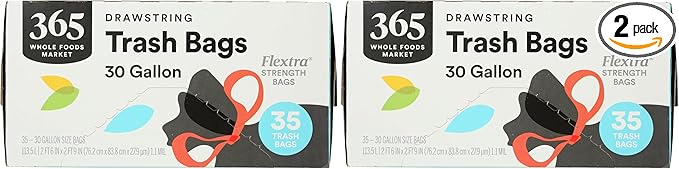 365 by Whole Foods Market, Drawstring Trash Bags, 35 ct by WholeFoodsMarket
