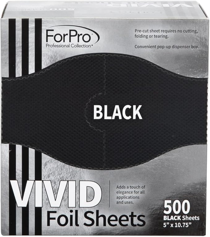 ForPro Professional Collection Vivid Black Embossed Foil Sheets, Pop-Up Foil - Image 4
