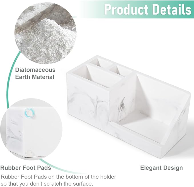 Diatomite Toothbrush Holders for Bathrooms, Quick Dry Electric Tooth Brush and - Image 5