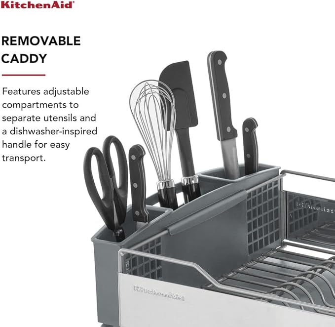 KitchenAid Large Capacity Full Size Rust Resistant Dish Rack - Image 3