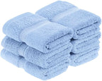 Superior Solid Egyptian Cotton Face Towel Set, Light Blue by SUPERIOR