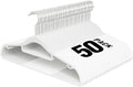 Plastic Hangers 50 Pack, 16.5 in Heavy Duty Clothes Hangers by UEAKPIC