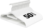 Plastic Hangers 50 Pack, 16.5 in Heavy Duty Clothes Hangers by UEAKPIC
