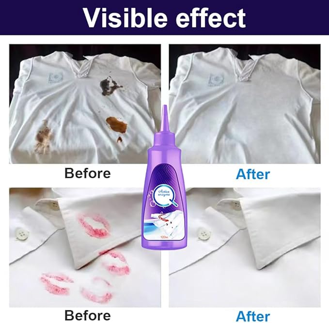Active Enzyme Laundry Stain Remover, 2025 New upgraded White Shirt Garment - Image 5
