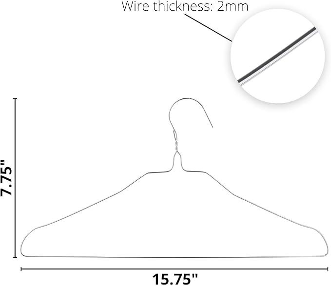 Mr. Pen- Wire Hangers, 10 Pack, Metal Hangers, Wire Hangers - Image 3