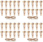 Garneck 40 PCS Wood Clothespin Bee Wooden Food Peg Cartoon Wood Clips by GARNECK